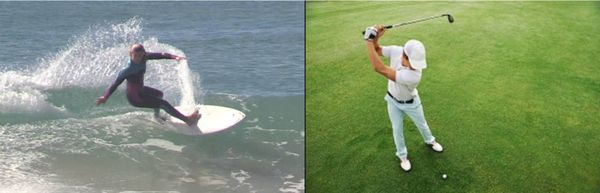Surfing & Golf - extremely technical sports
